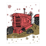 Abandoned tractor sketch (Print Only) thumbnail
