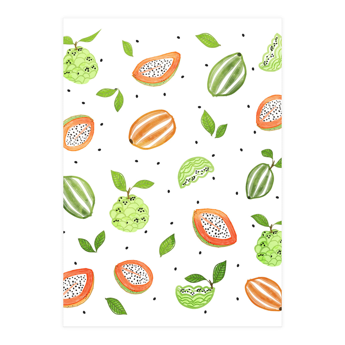 Papaya & Custard Apple (Print Only)