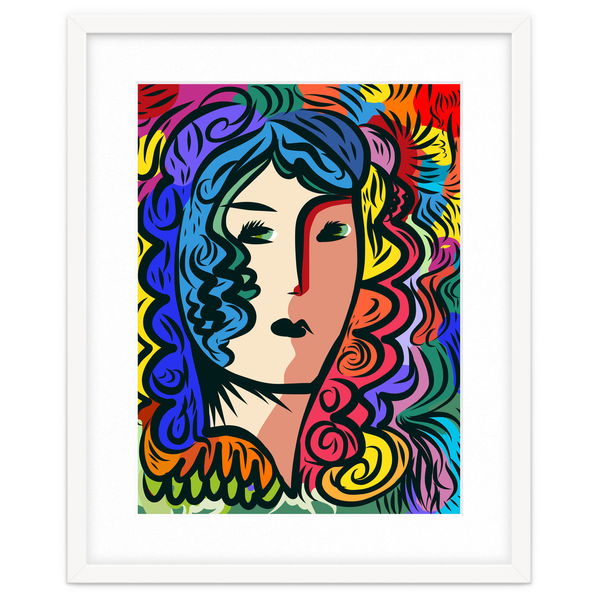 Rainbow Portrait Girl