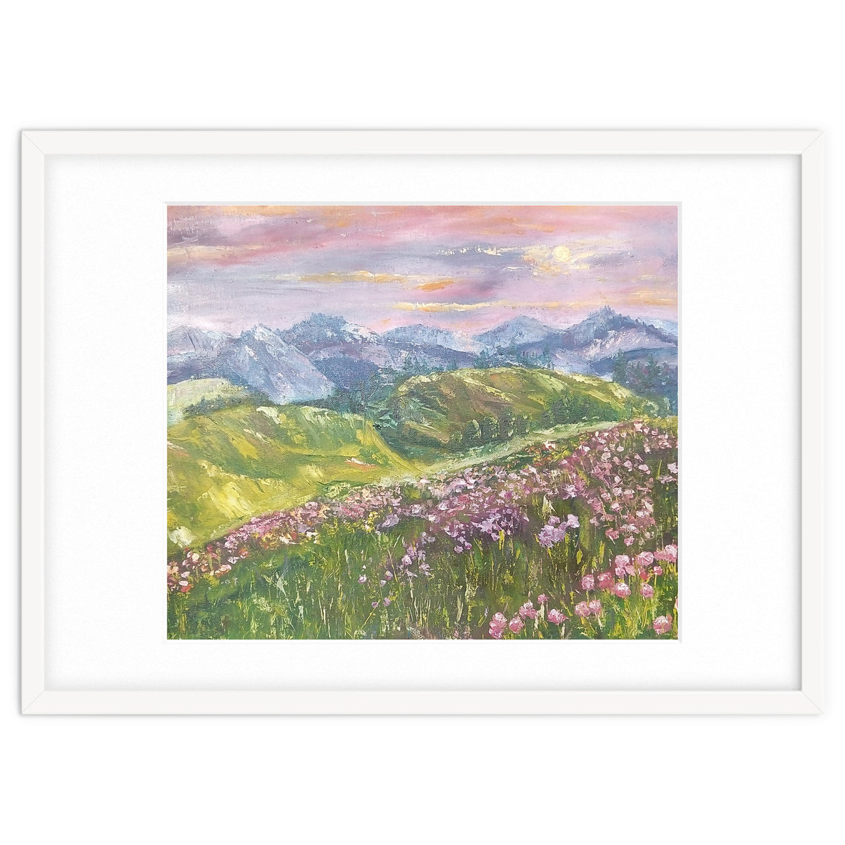 Sunset in the mountains