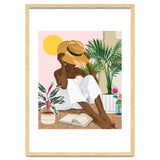 Summer Reading | Modern Bohemian Black Woman Travel | Beachy Vacation Book Reader thumbnail