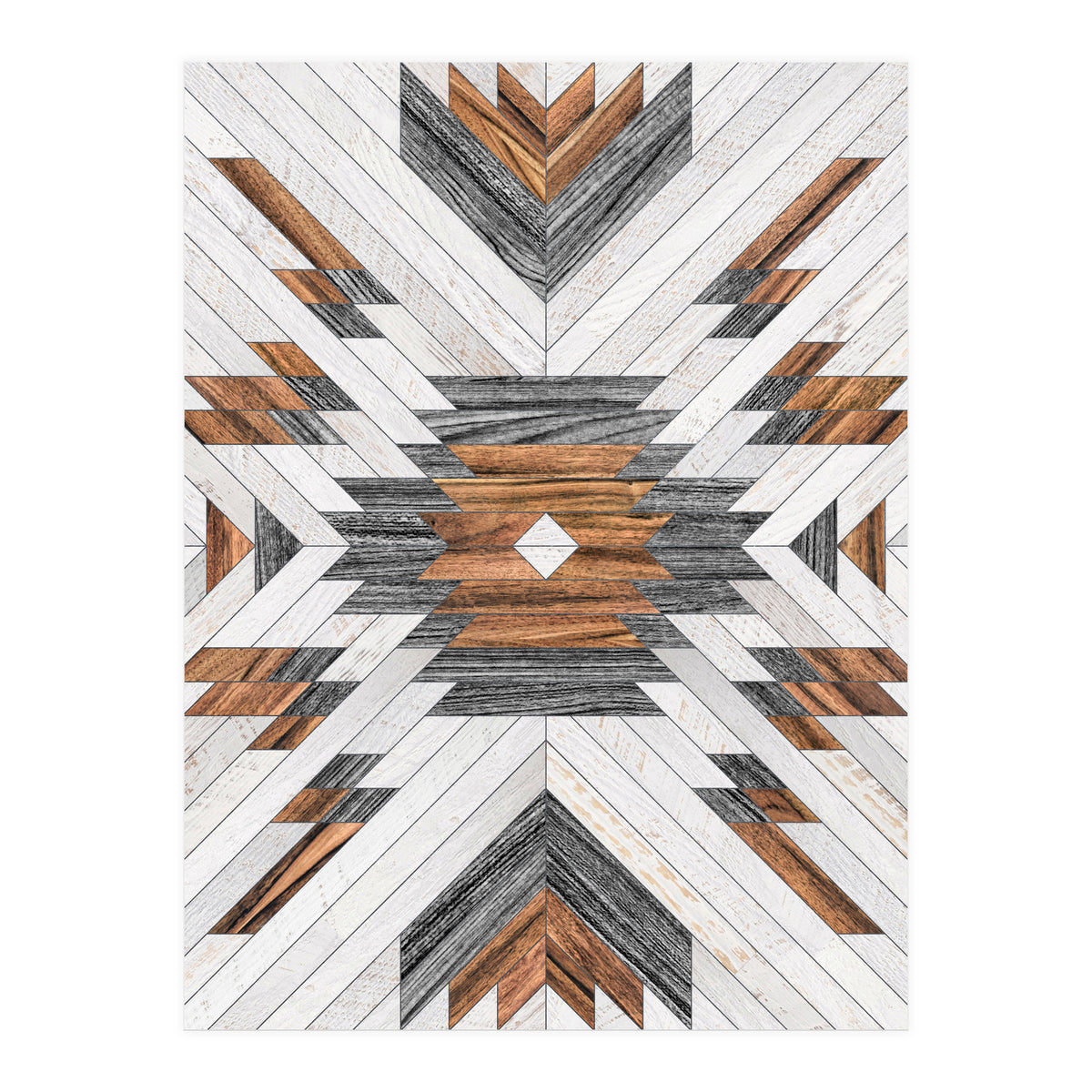 Urban Tribal Pattern No.8 - Aztec - Wood (Print Only)