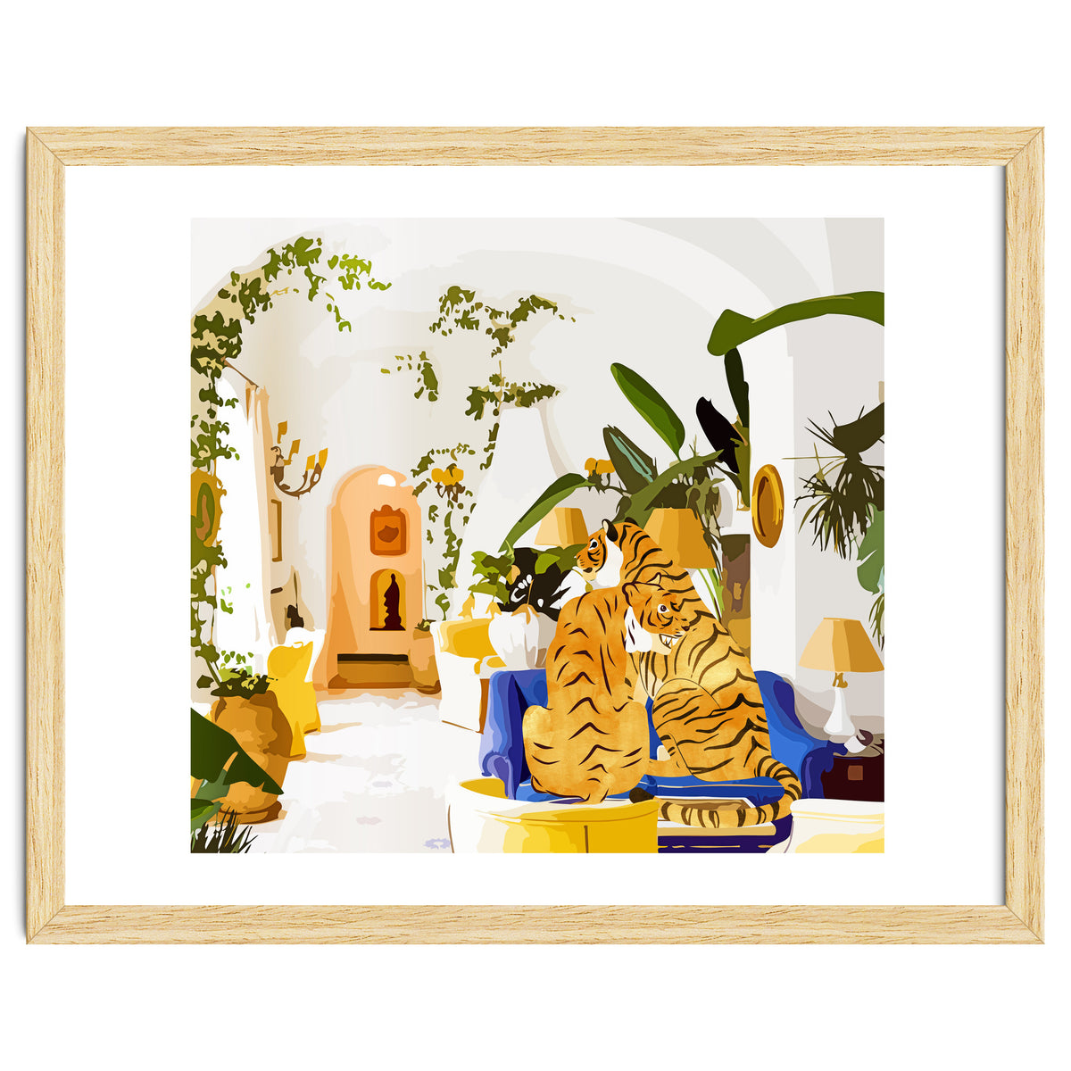 Tiger Reserve Villa | Bohemian Tropical Jungle Décor | Pastel Honeymoon Couple Love Wildlife