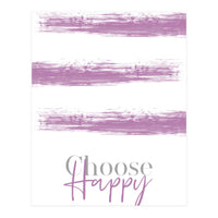 Text Art CHOOSE HAPPY | pink (Print Only)