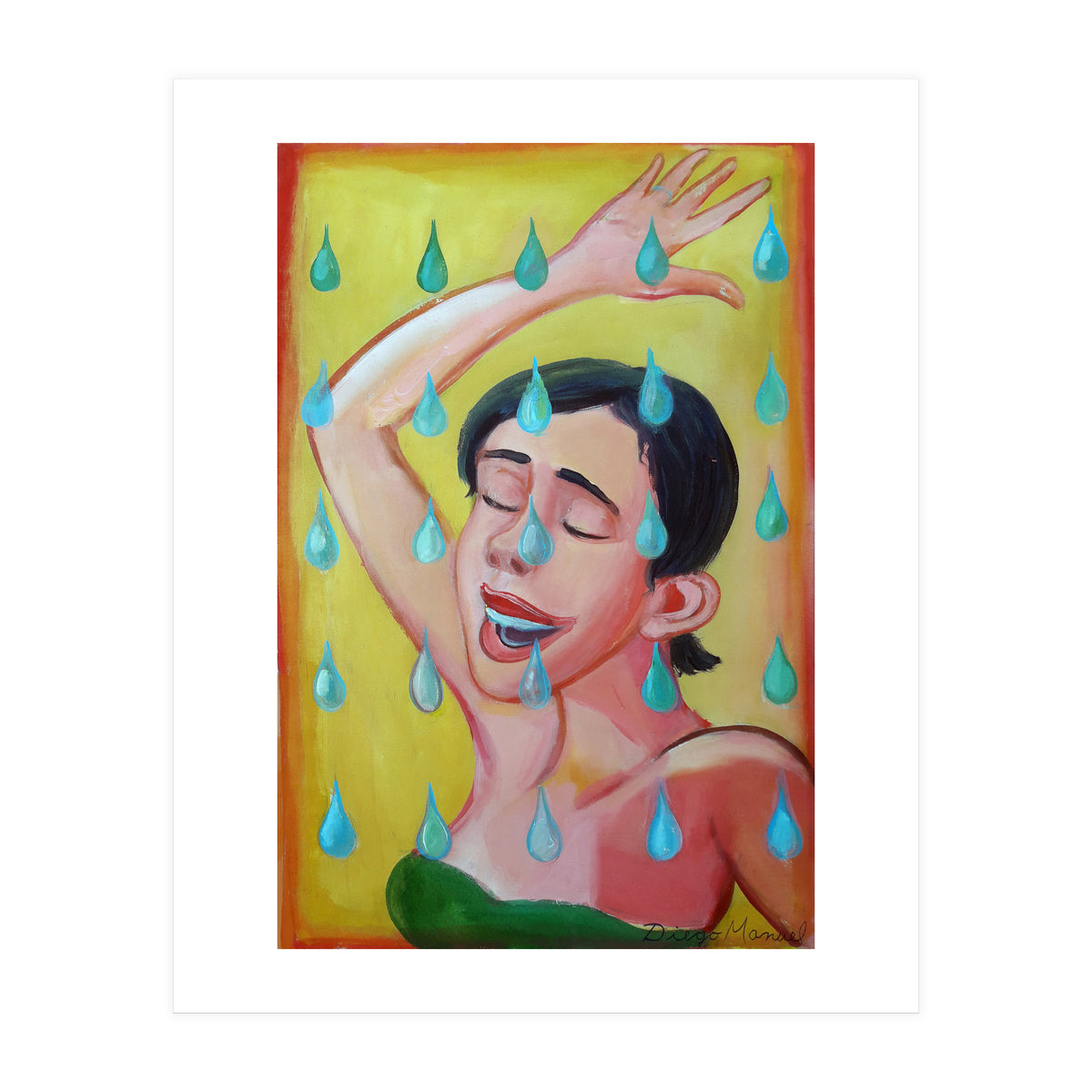 Chica Bajo La Lluvia (Print Only)