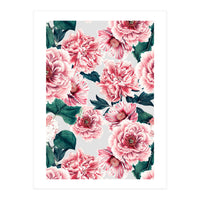 Pattern pink vintage peonies (Print Only)