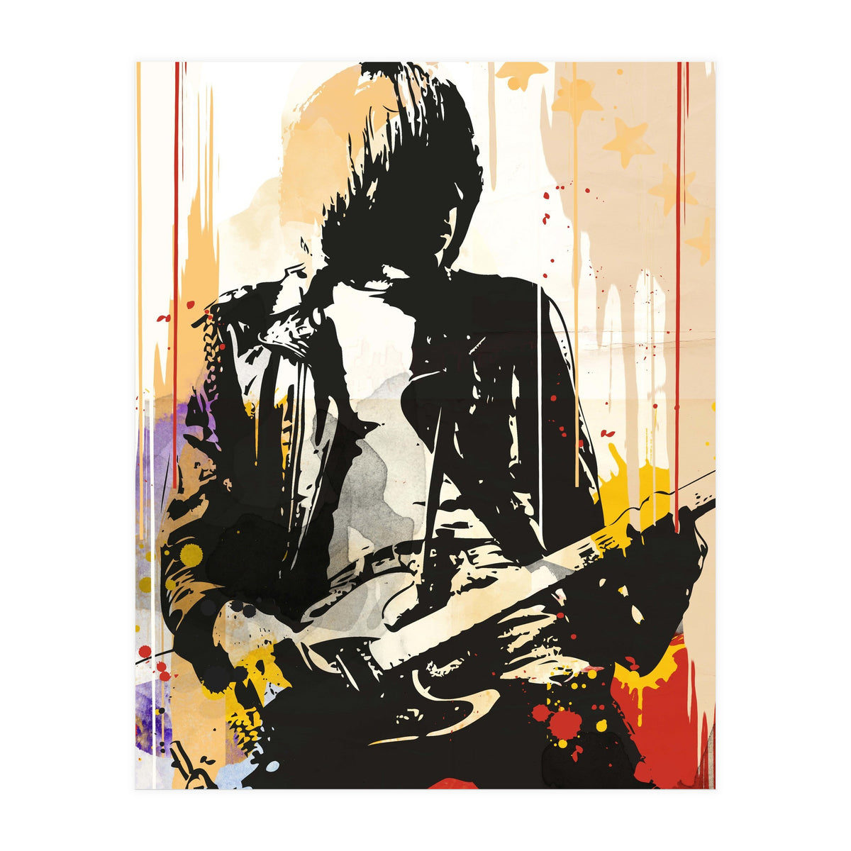 Johnny Ramone pop art poster (Print Only)