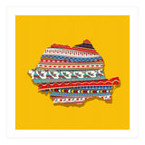 Decorative Romania Map (Print Only) thumbnail