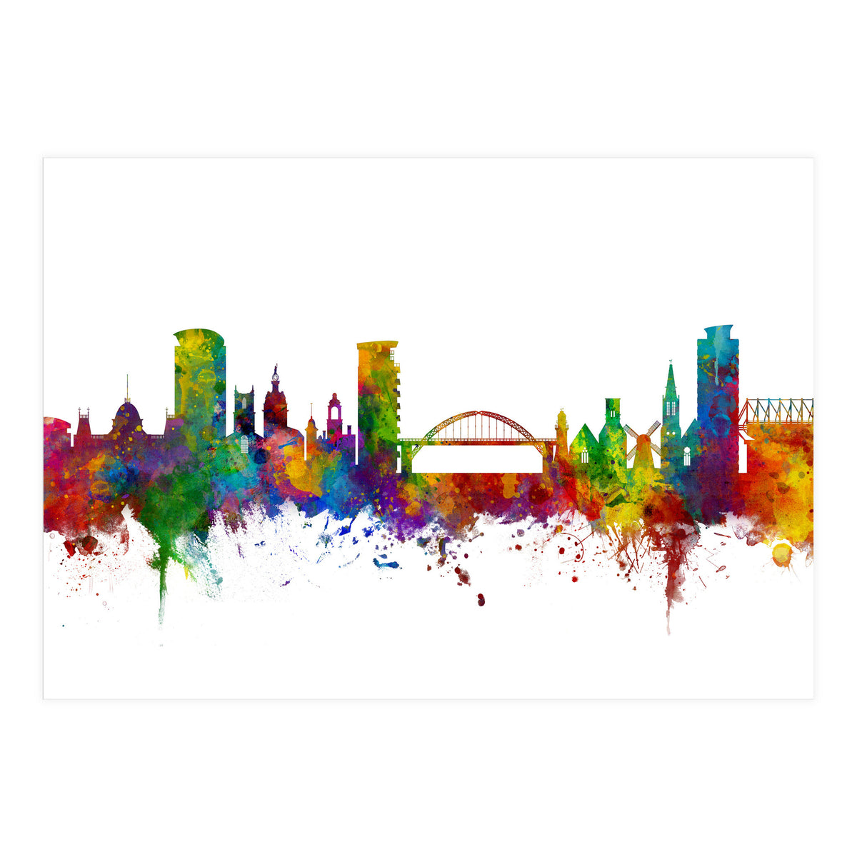 Sunderland England Skyline (Print Only)