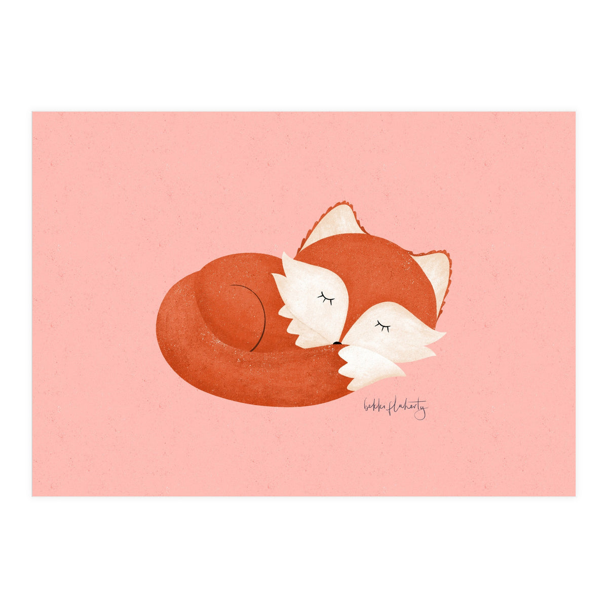 Sleepy Fox (Print Only)