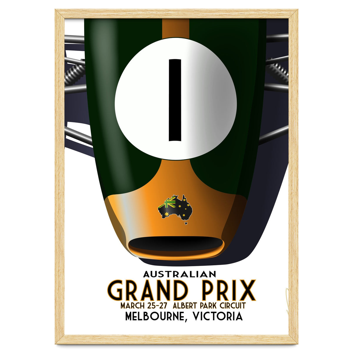Australian Grand Prix Art Deco poster