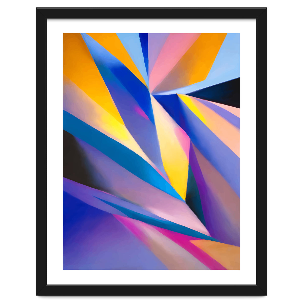 Painted Thoughts, Abstract Geometric Painting, Eclectic Maximalist Bohemian Shapes