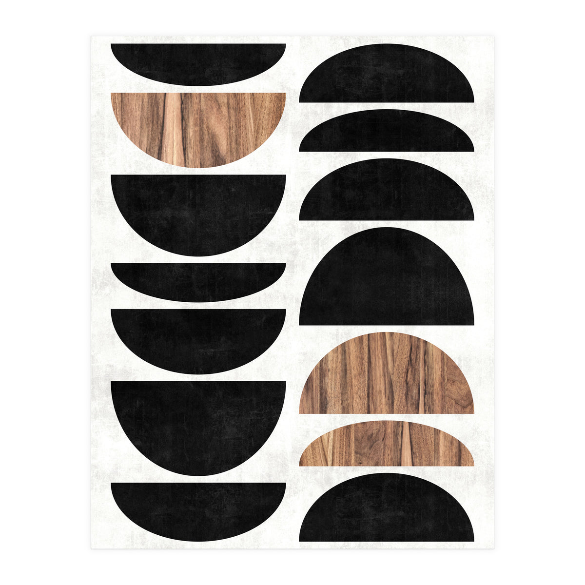 Mid-Century Modern Pattern No.7 - Concrete and Wood (Print Only)