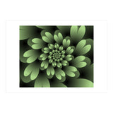 Green Floral Satin  (Print Only) thumbnail