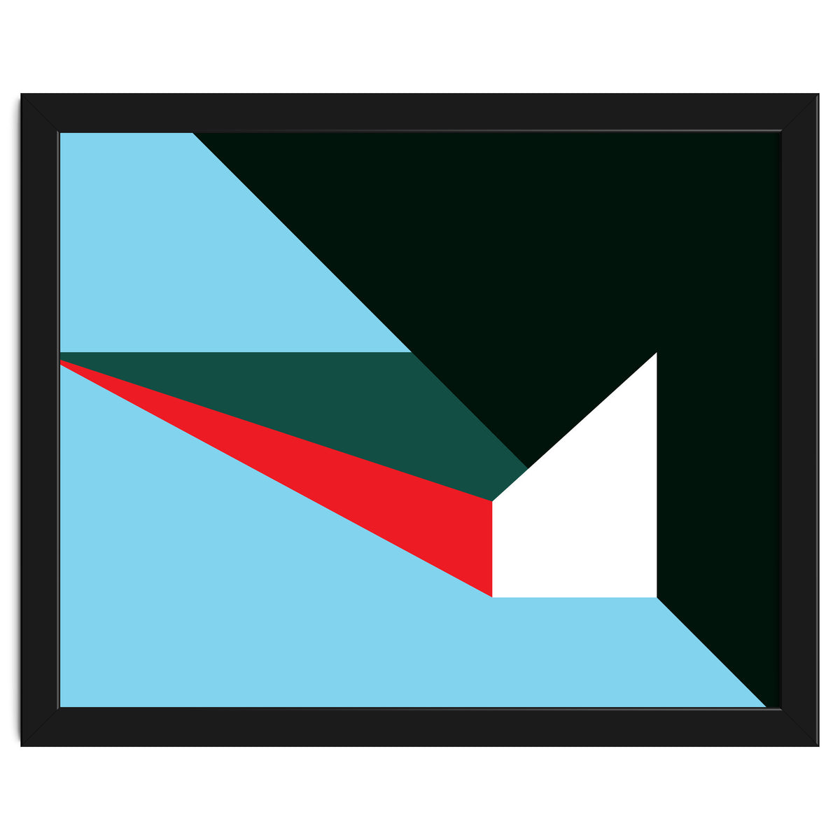 Geometric Shapes No. 45 - red, blue, green & black