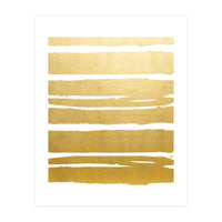 Gold Vibes Only | Luxe Shimmer Metallic Graphic Abstract | Golden Happiness Good Vibes (Print Only)