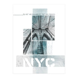 NYC Brooklyn Bridge Details | turquoise marble (Print Only) thumbnail