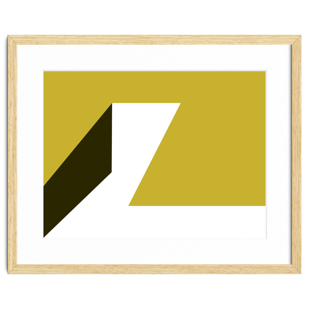 Geometric Shapes No. 78 - mustard, black & white