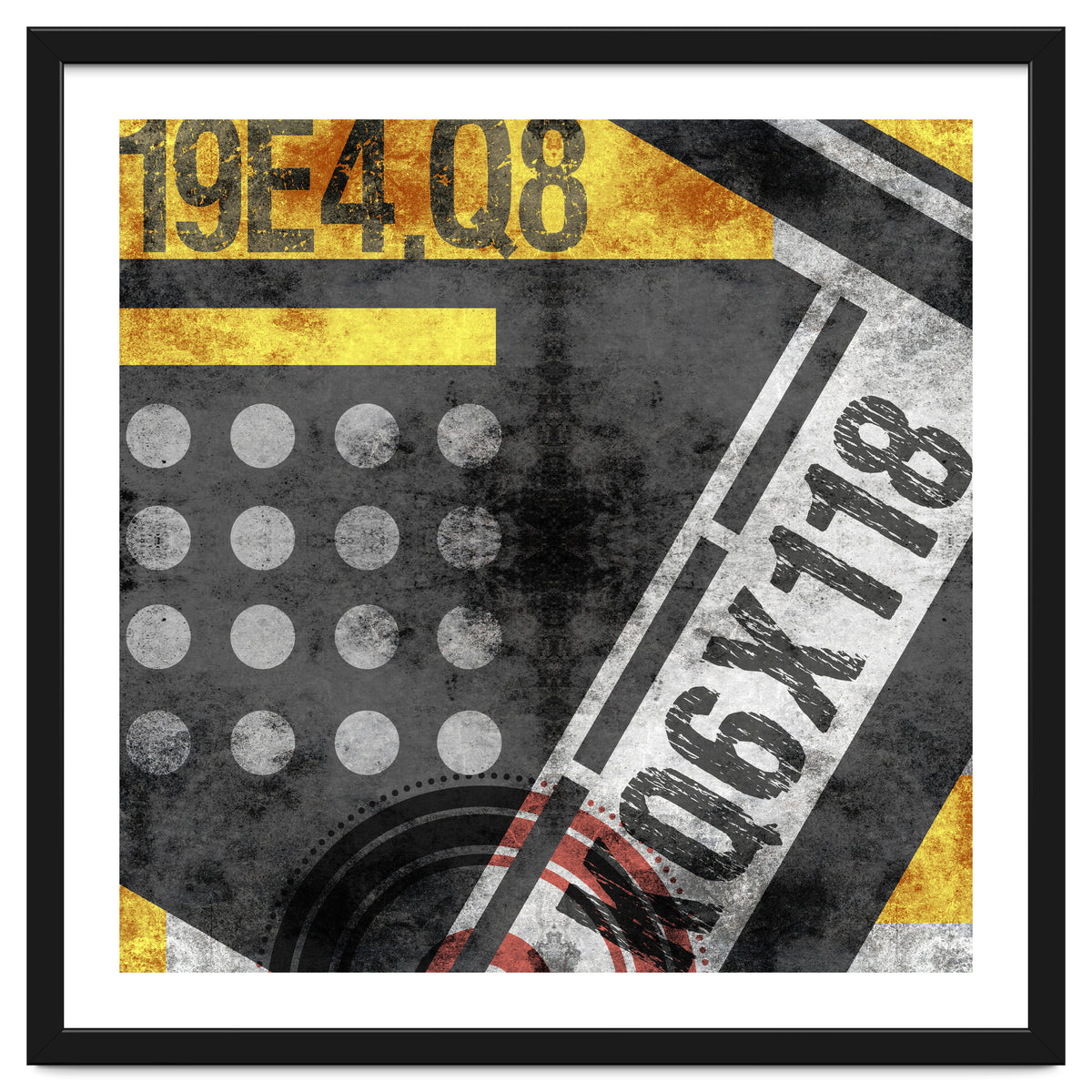 Abstract Industrial Black And Yellow