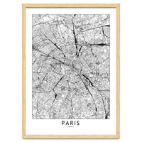 Paris White Map