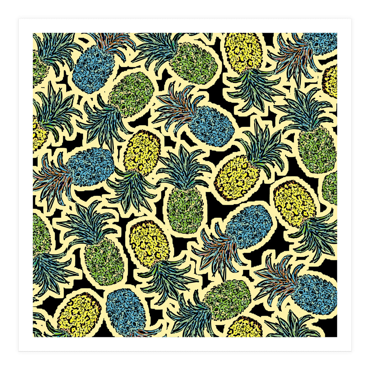 Pineapple Pandemonium Retro Tone (Print Only)