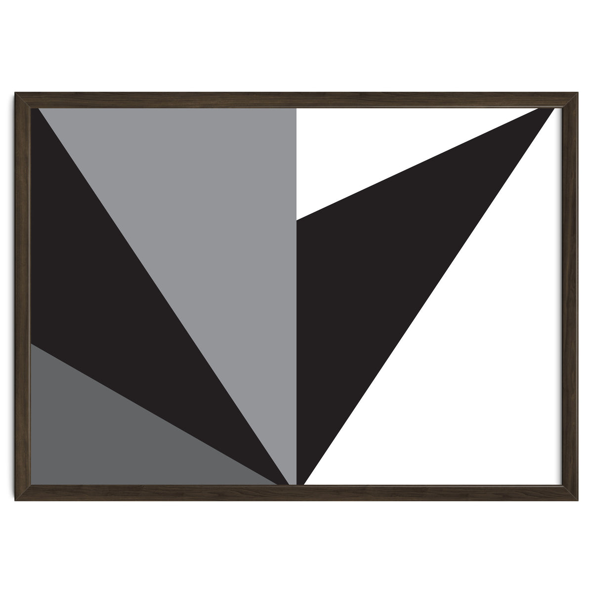 Geometric Shapes No. 76 - black, white & grey