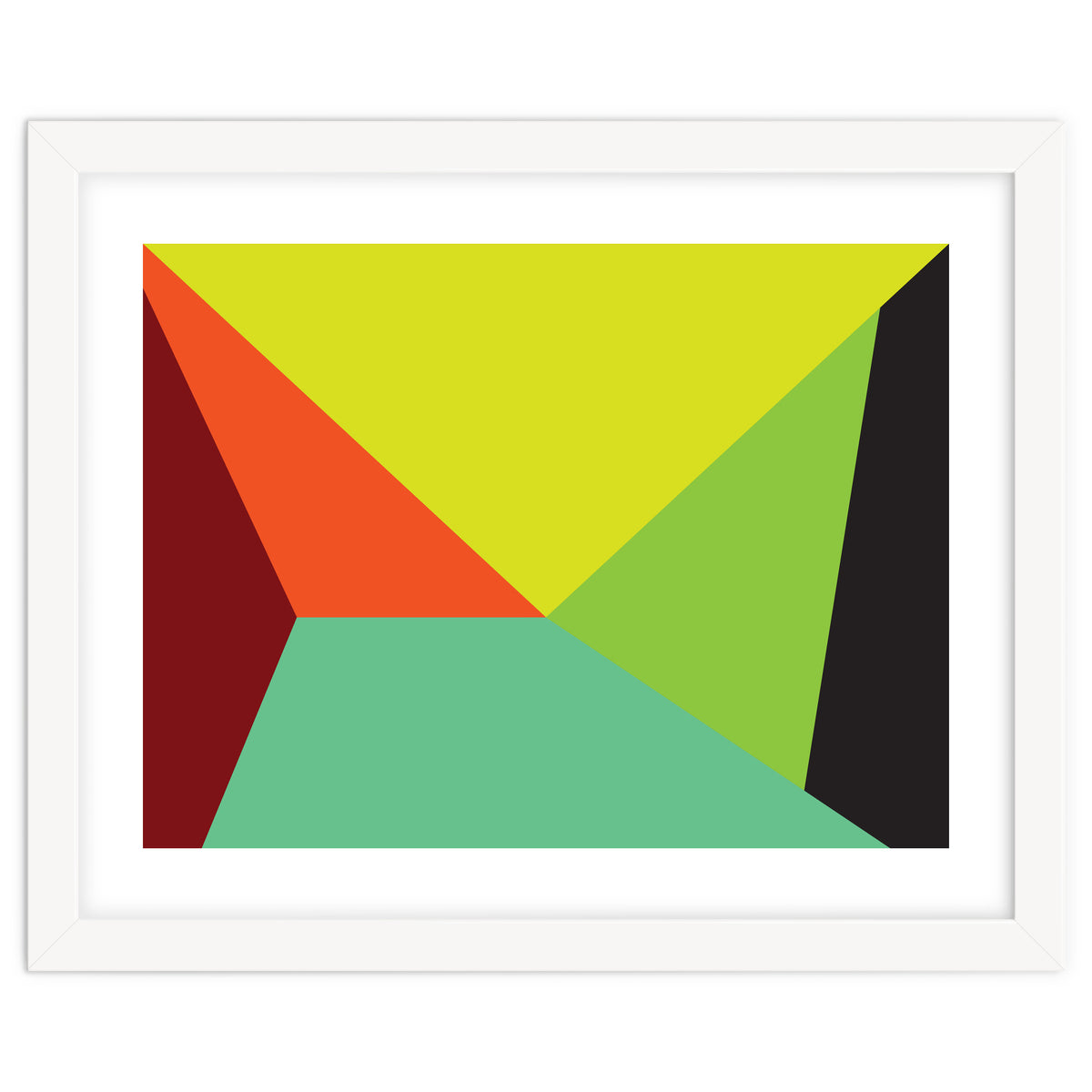 Geometric Shapes No. 31 -  yellow, orange & green