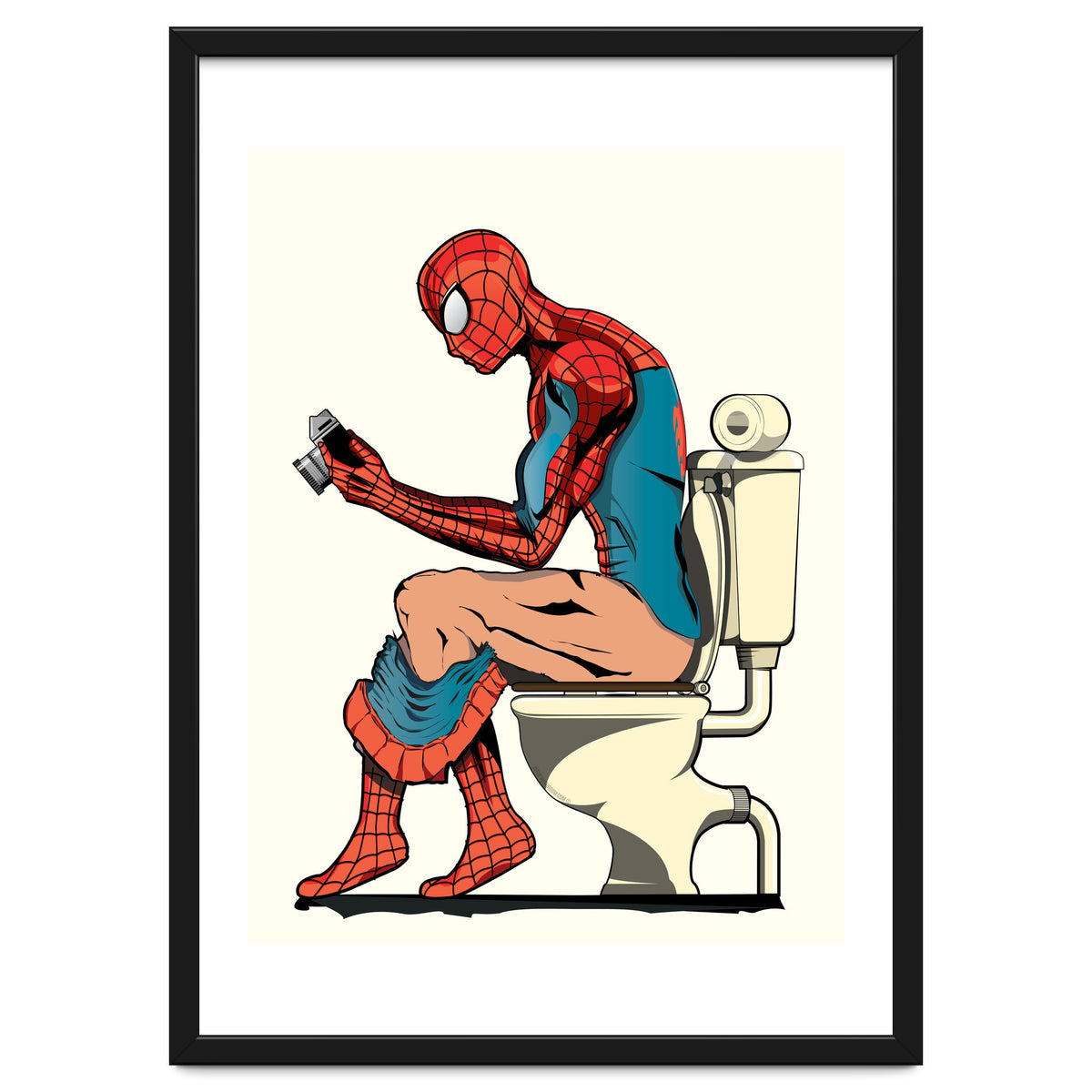 Spider-man on the Toilet, funny bathroom humour