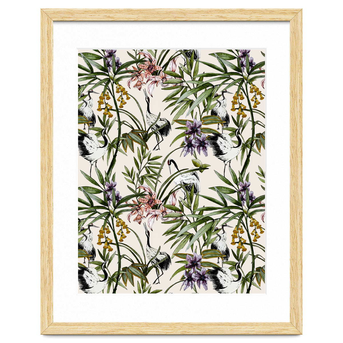 Asian crane pattern - 02