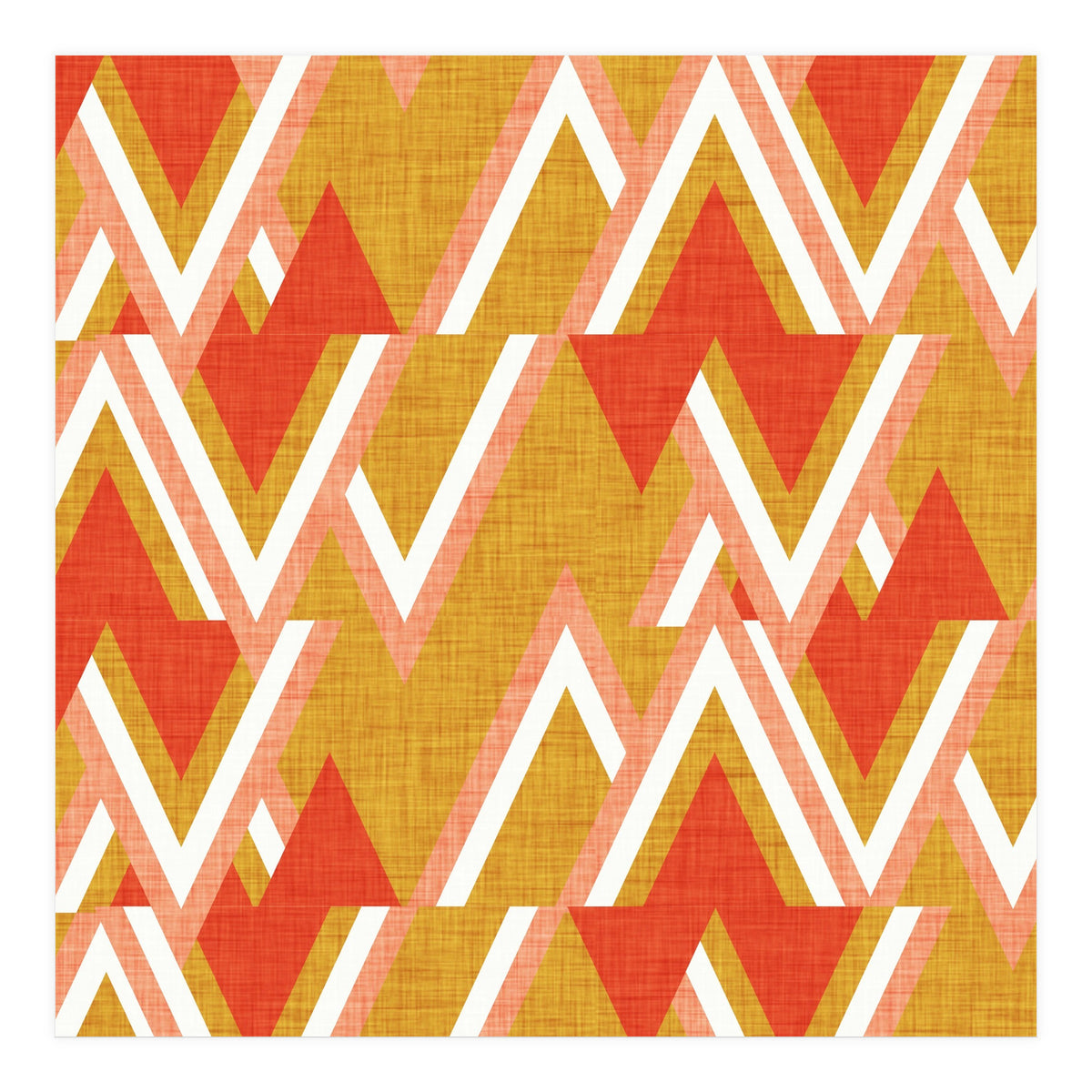 New Mid Mod Woods Mustard  (Print Only)