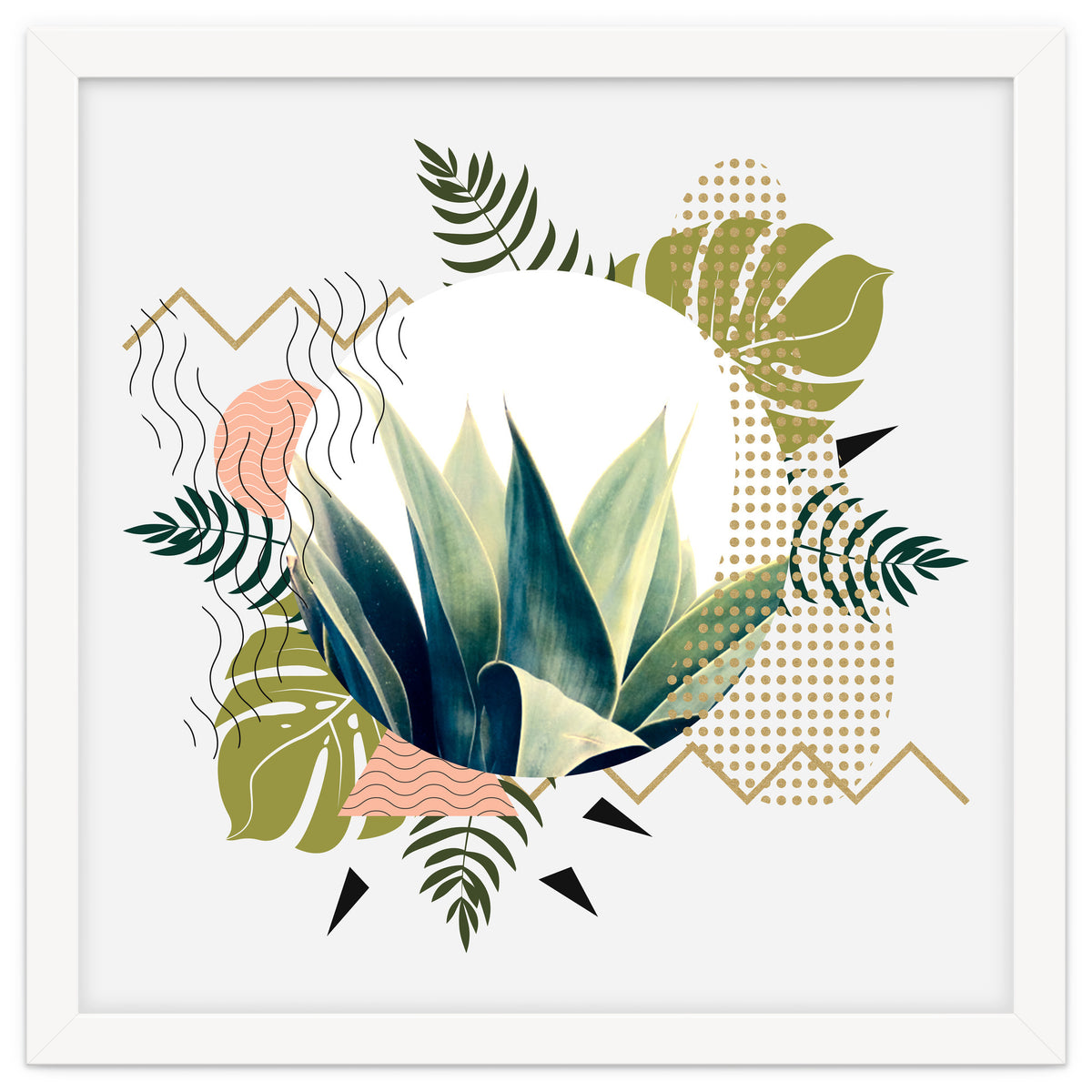 Abstract geometrical and botanical shapes