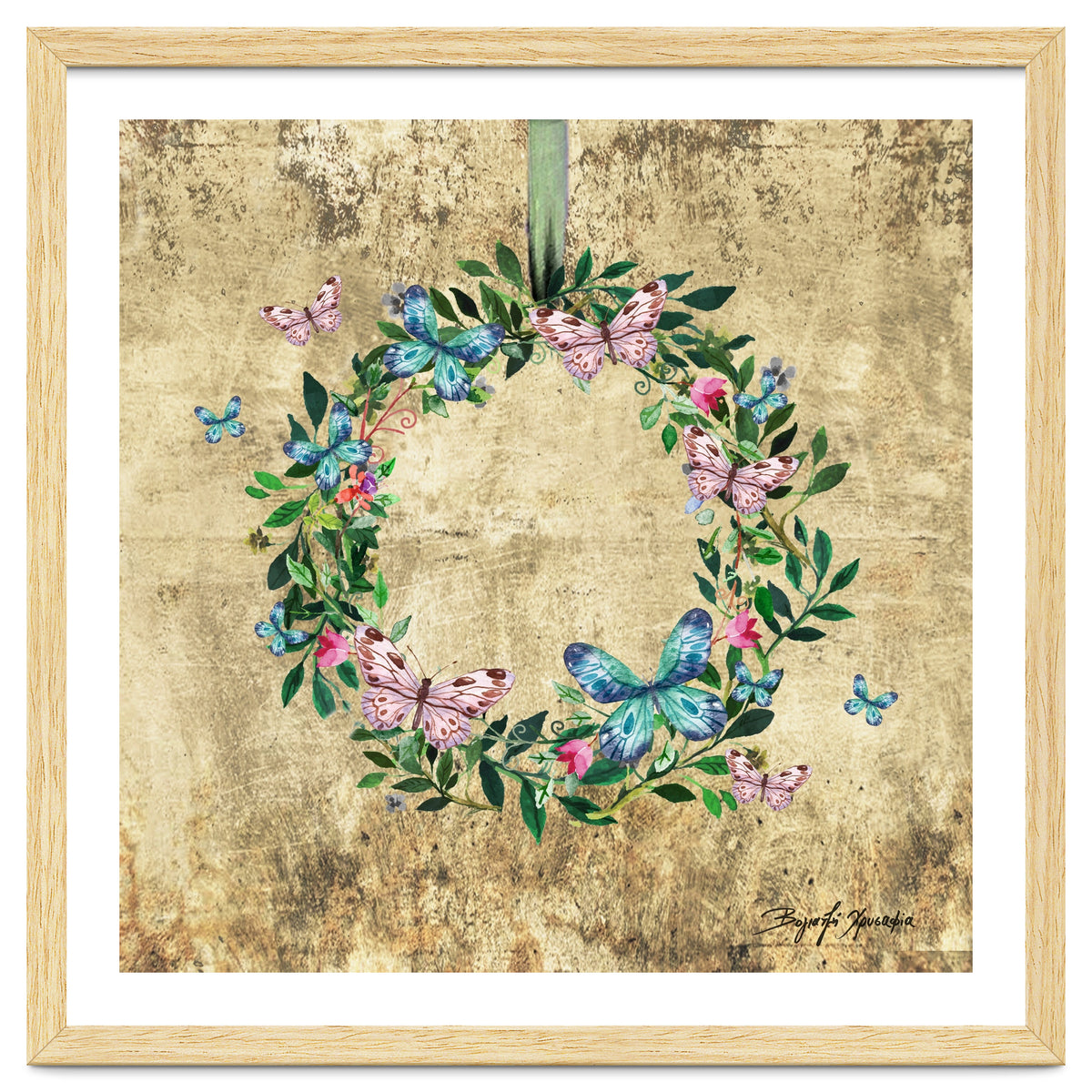 Wreath #Flowers & Butterflies#Royal collection