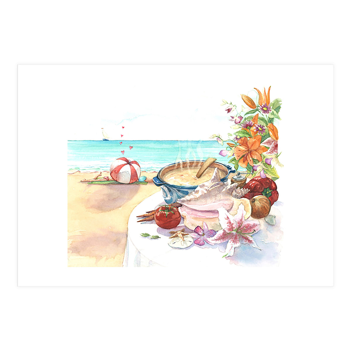 Beach Picnic  (Print Only)