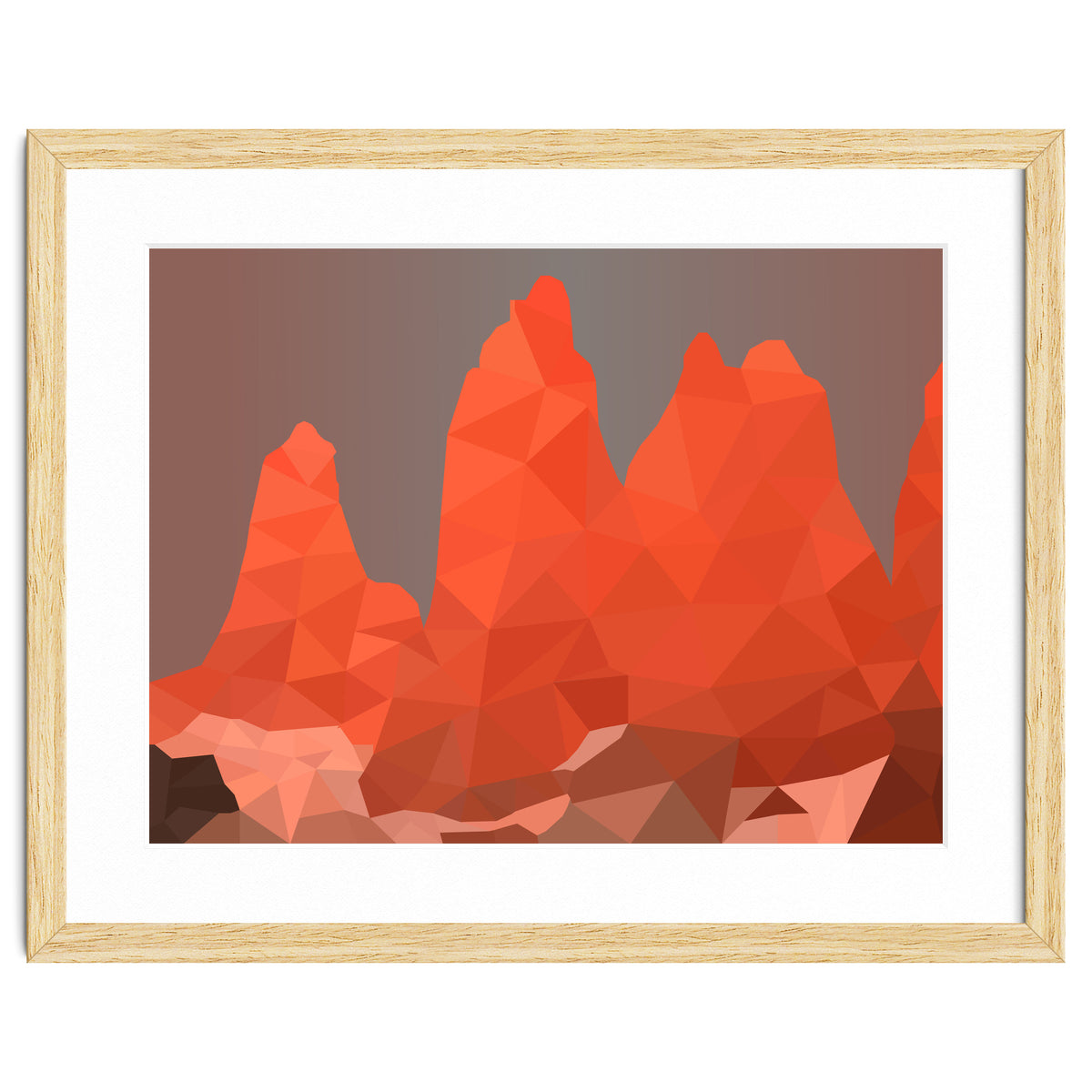 Torres Del Paine National Park Low Poly Art