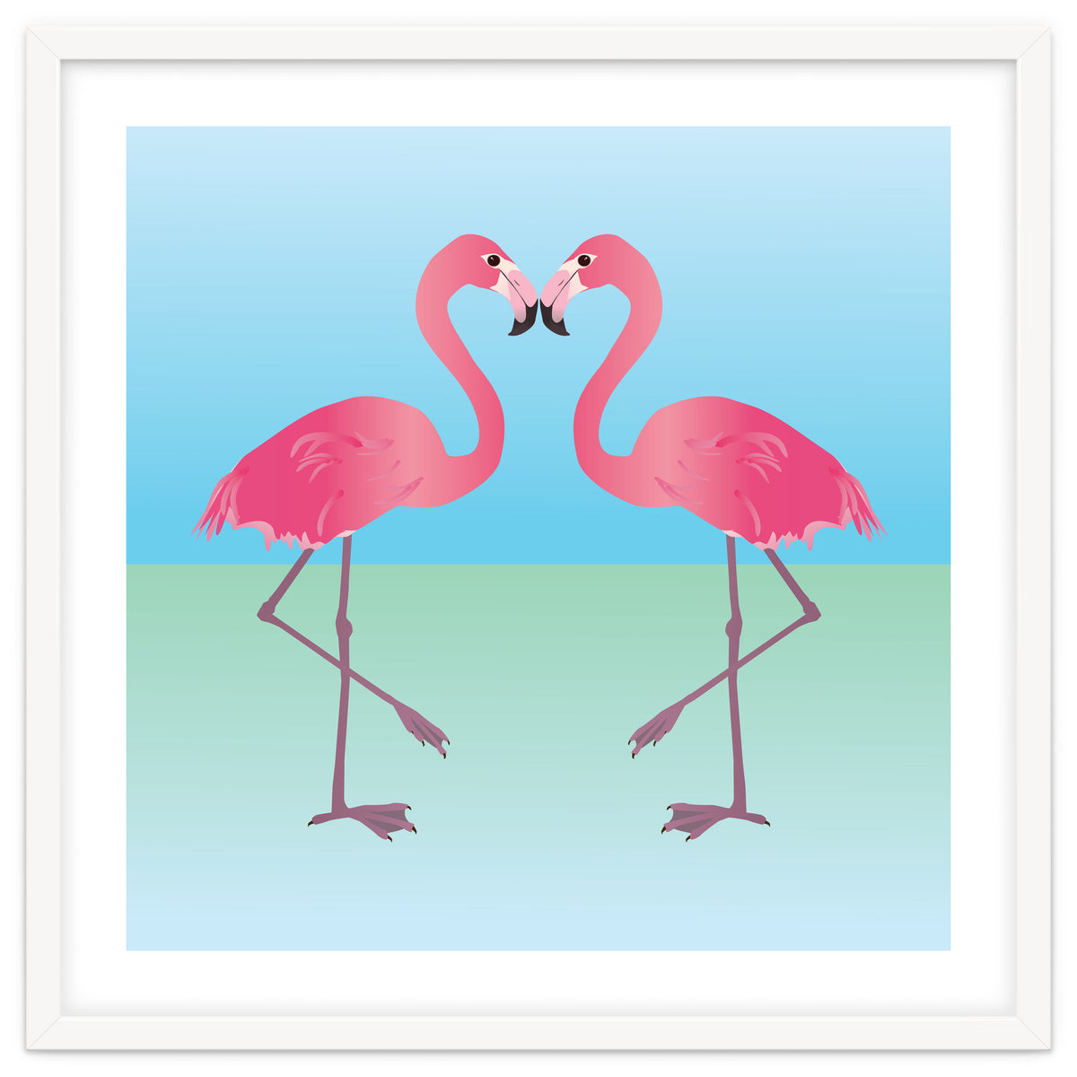 Two Pink flamingo's