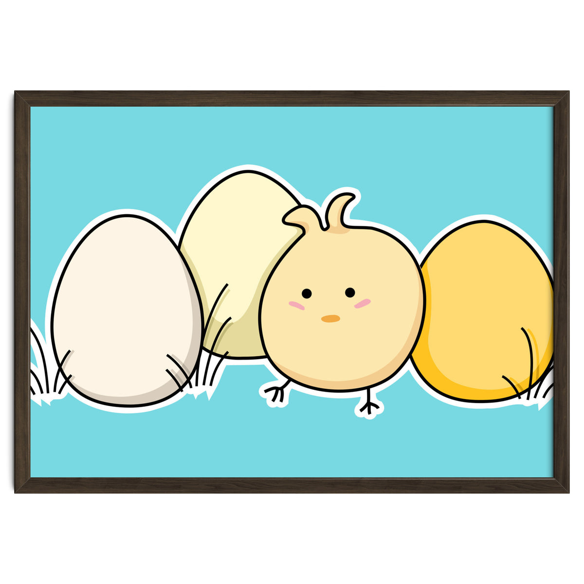 Kawaii Cute Chick And Eggs