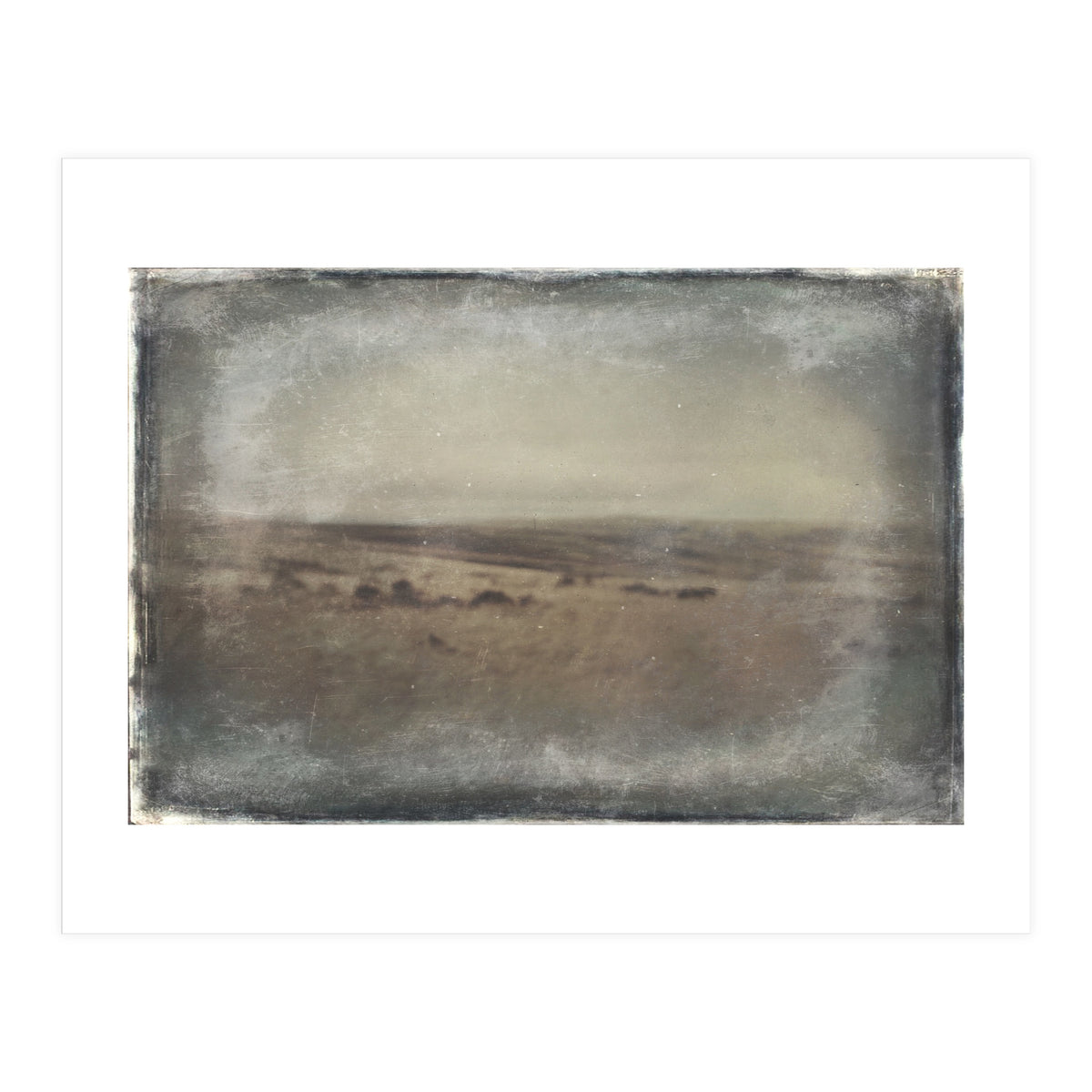 Bleak winter landscape of Saddleworth Moor  (Print Only)