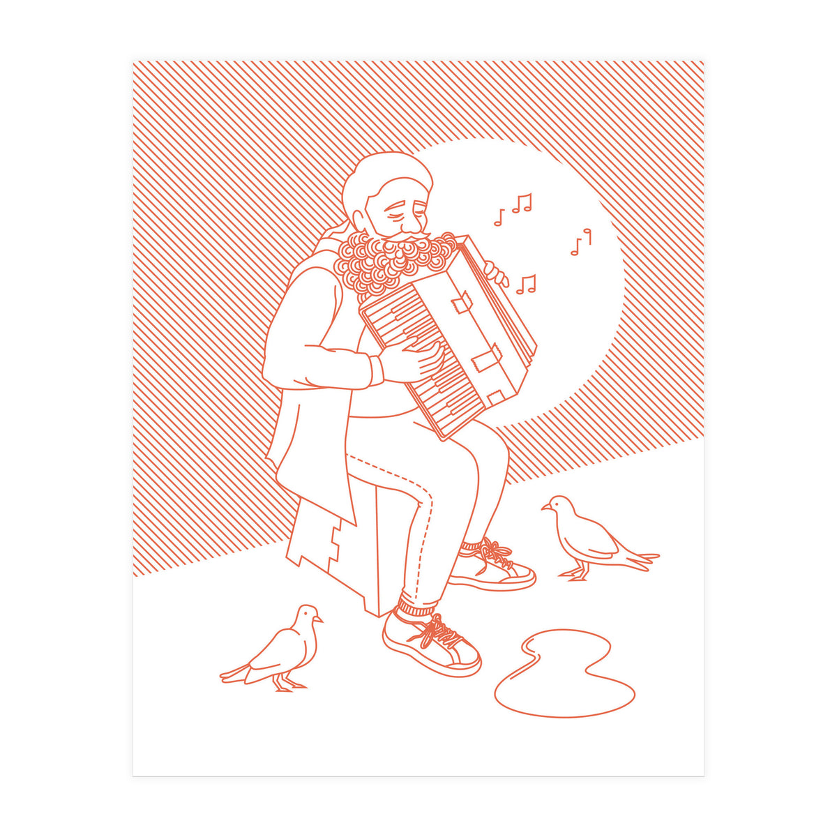 "For Love Not Money" in Orange (Print Only)