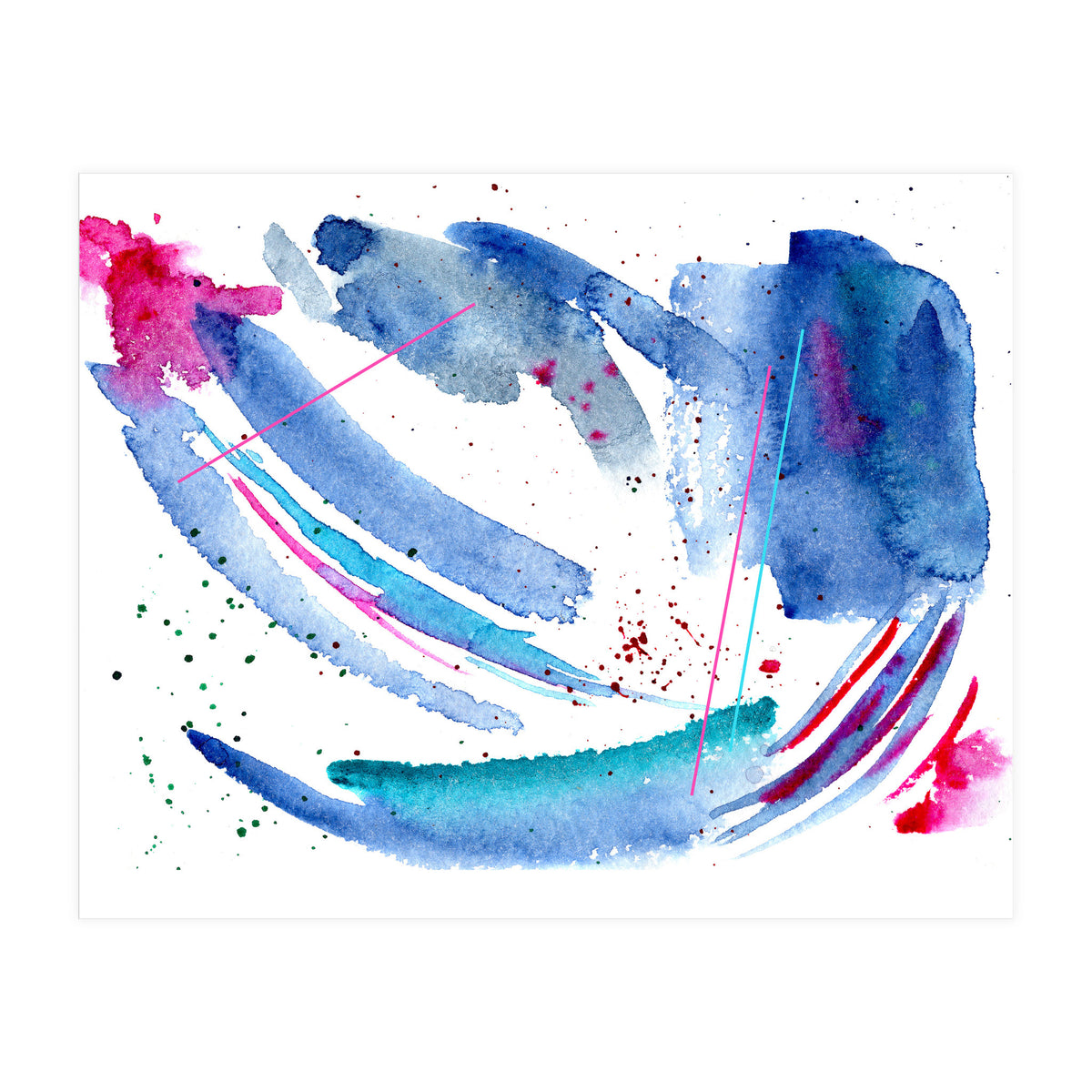 Happiness vibes || watercolor (Print Only)