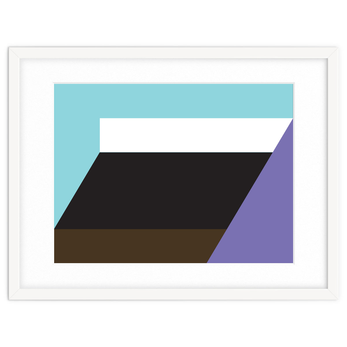 Geometric Shapes No. 34 - purple, blue & black