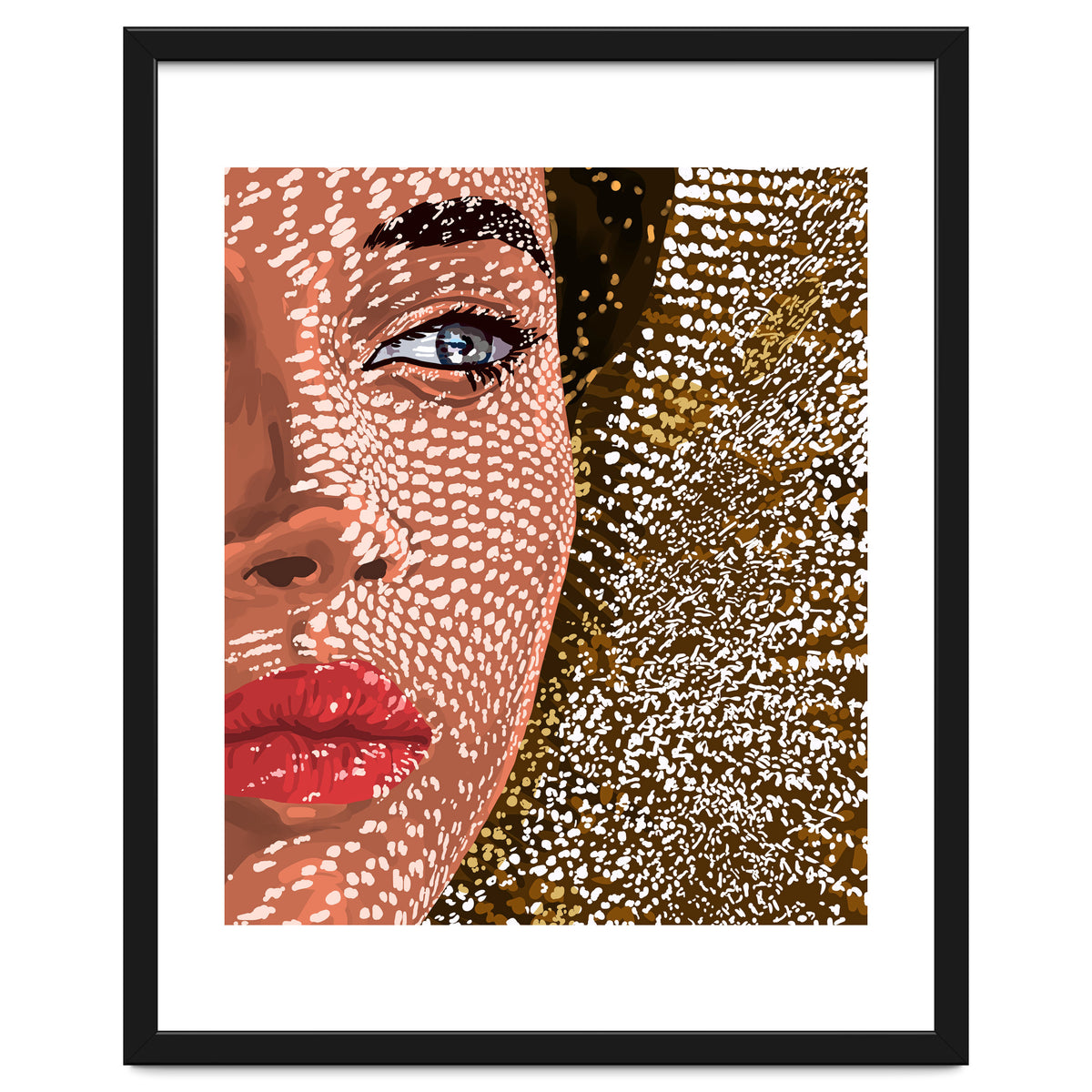 Under The Jute Hat, Bohemian Woman Fashion Painting