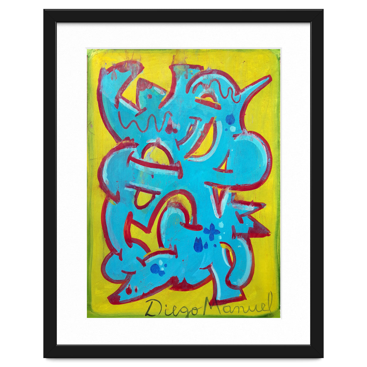 Forma Celeste Sobre Amarillo 3