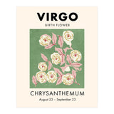 Virgo Birth Flower Chrysanthemum (Print Only) thumbnail