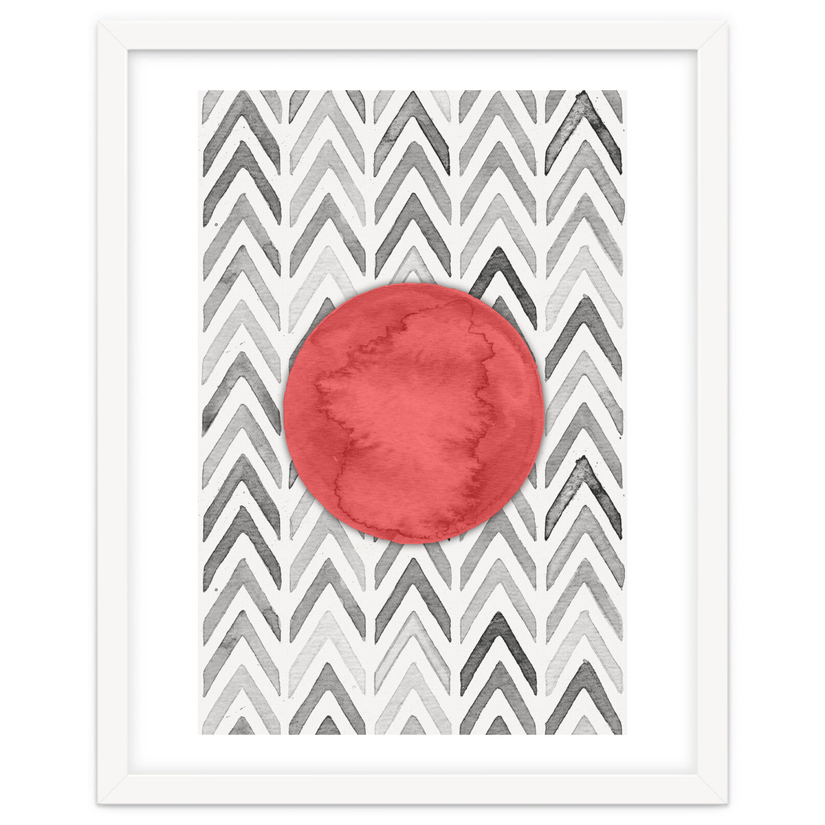 Red Bubble Chevron Pattern