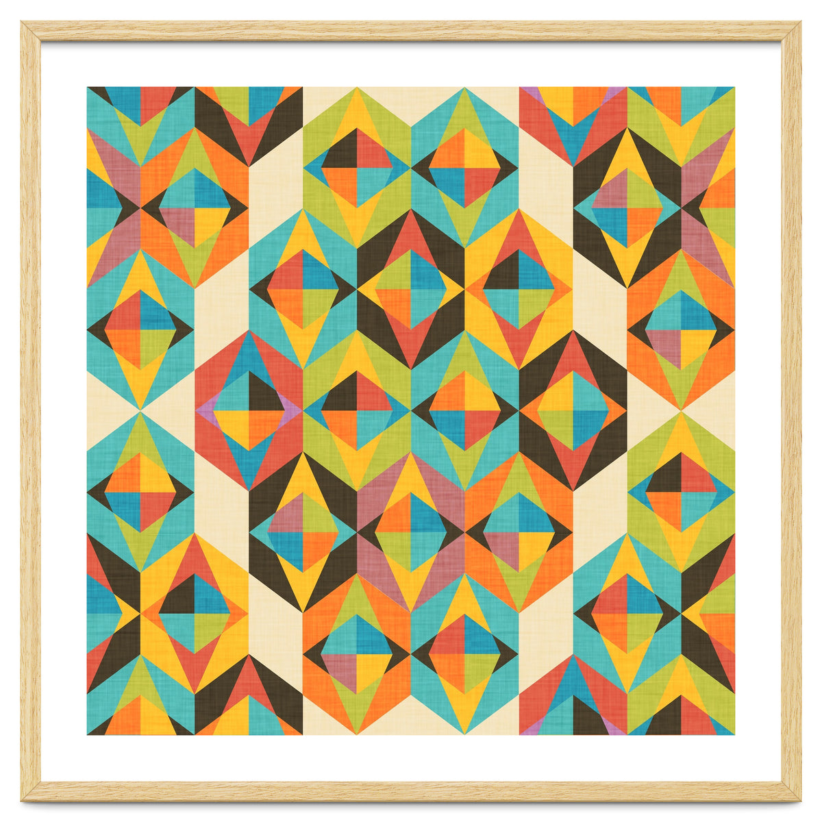 Retro Color Block Kaleidoscopic