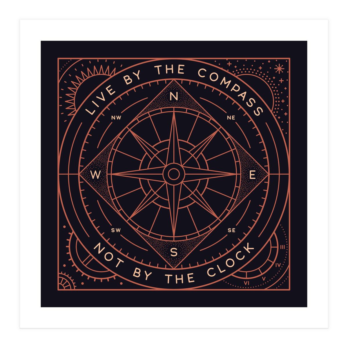 Live By The Compass (Print Only)