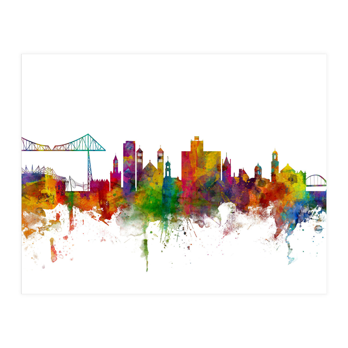 Middlesbrough England Skyline (Print Only)