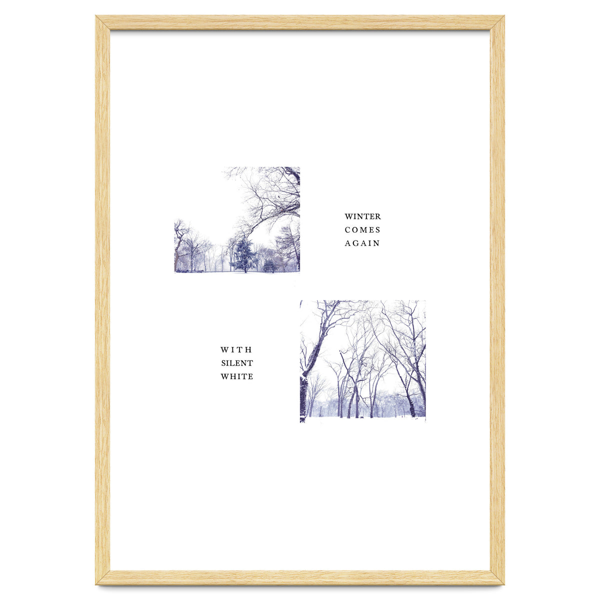 WINTER COMES AGAIN WITH SILENT WHITE