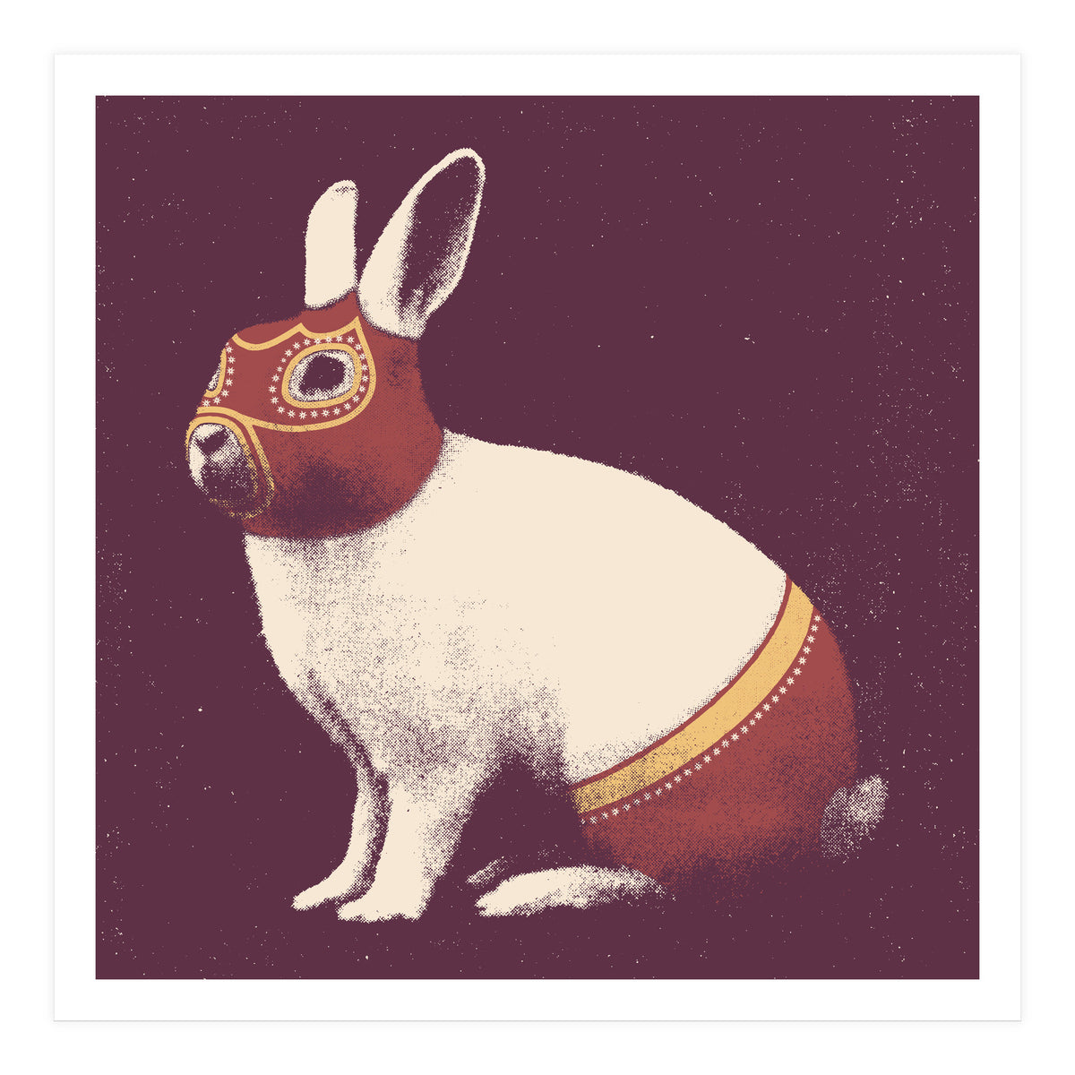 Rabbit Wrestler Square (Print Only)