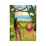 Boho Girl with Lion (Print Only) thumbnail